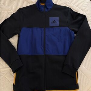 Adidas Men's Black and Royal Blue Jacket